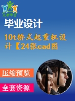 10t橋式起重機設(shè)計【24張cad圖紙和說明書】